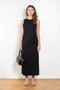 The Rayna Dress by Loulou Studio is a cotton jersey maxi dress with a cross knot detail on the back