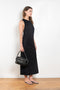 The Rayna Dress by Loulou Studio is a cotton jersey maxi dress with a cross knot detail on the back