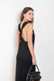 The Rayna Dress by Loulou Studio is a cotton jersey maxi dress with a cross knot detail on the back