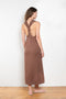 The Rayna Dress by Loulou Studio is a cotton jersey maxi dress with a cross knot detail on the back