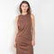 The Rayna Dress by Loulou Studio is a cotton jersey maxi dress with a cross knot detail on the back