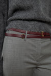 Double leather belt