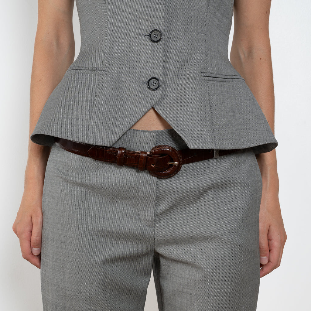 Magda Butrym Croc Effect Belt