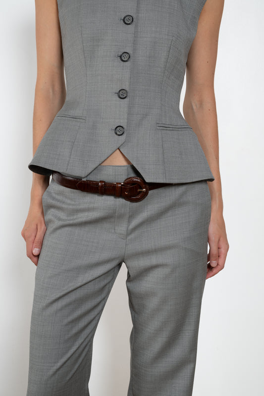 Magda Butrym Croc Effect Belt