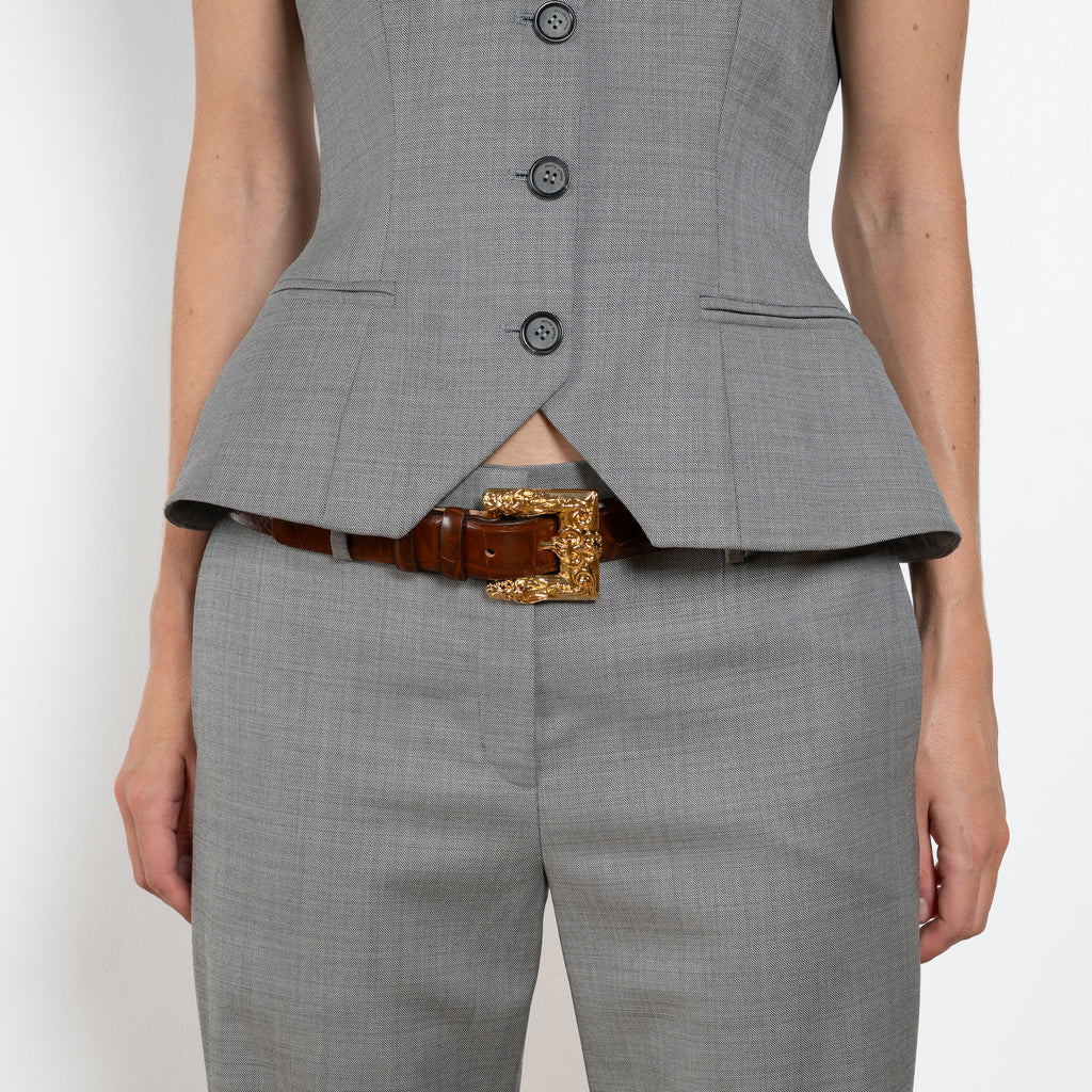 Magda Butrym Croc Effect Belt ornament