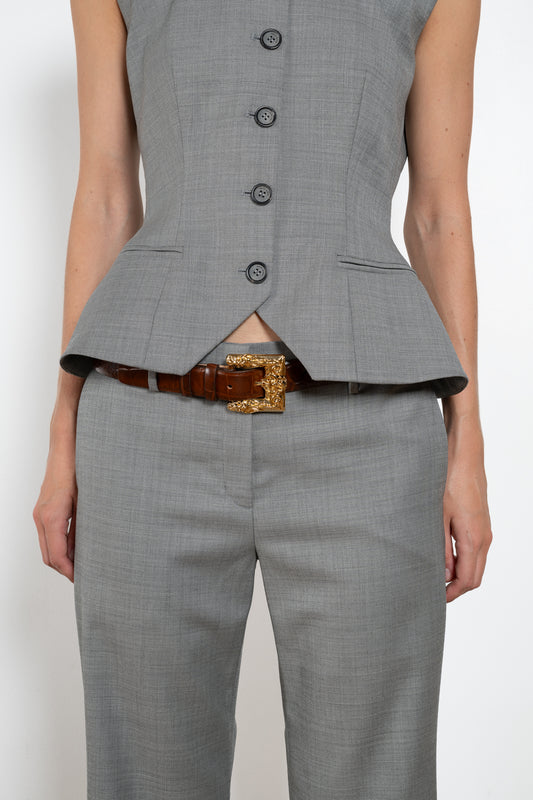 Magda Butrym Croc Effect Belt ornament