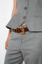 Magda Butrym Croc Effect Belt ornament