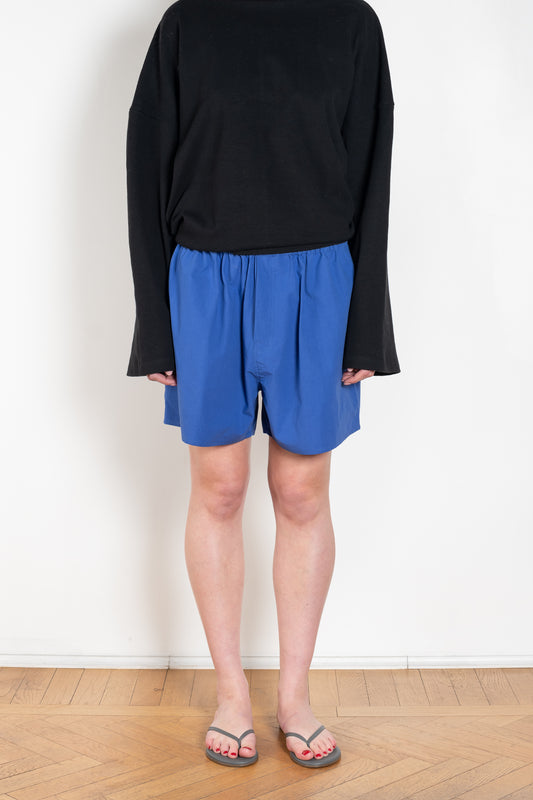 The Poplin Cotton Shorts N°1 by Maud Van Den Beussche is a relaxed short with elastic waistband in a beautiful poplin cotton