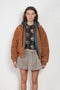 meryll rogge hooded suede bomber jacket