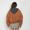 meryll rogge hooded suede bomber jacket
