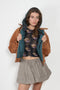 meryll rogge hooded suede bomber jacket