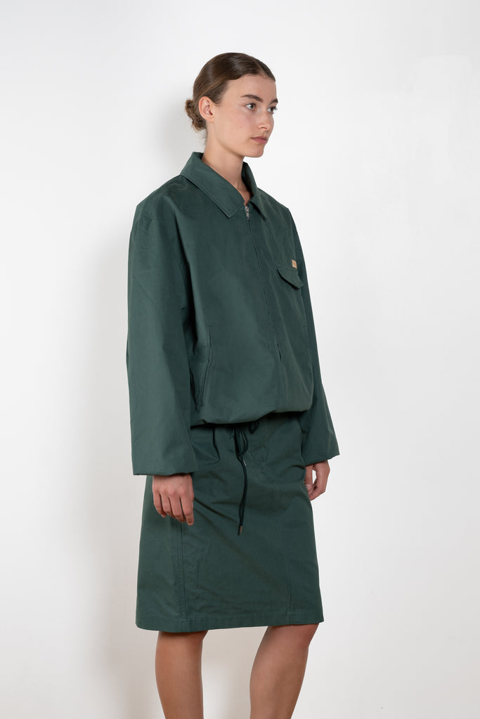 The Bomber Jacket by Meryll Rogge crafted in trench cotton, featuring a zip closure, drawstring hem, chest pocket and woven logo label
