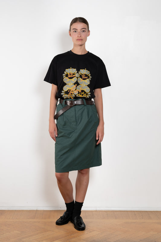 The Loose Fit Tshirt by Meryll Rogge is an imprinted relaxed fit tee in a structured pima cotton