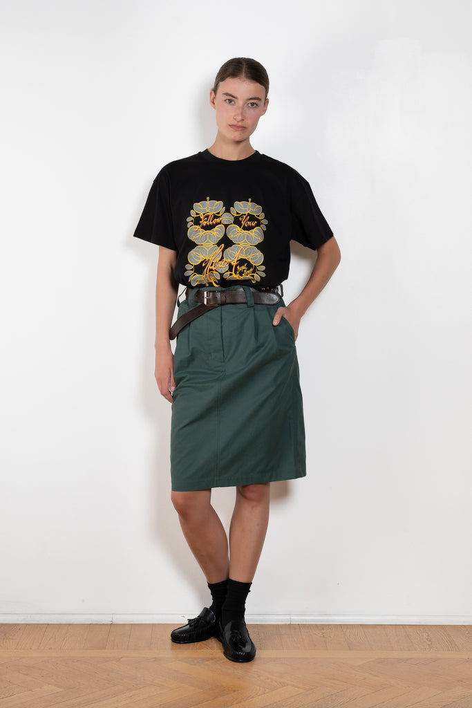 The Loose Fit Tshirt by Meryll Rogge is an imprinted relaxed fit tee in a structured pima cotton