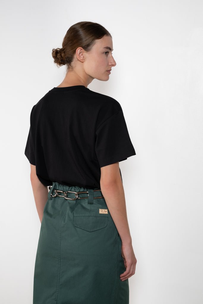 The Loose Fit Tshirt by Meryll Rogge is an imprinted relaxed fit tee in a structured pima cotton