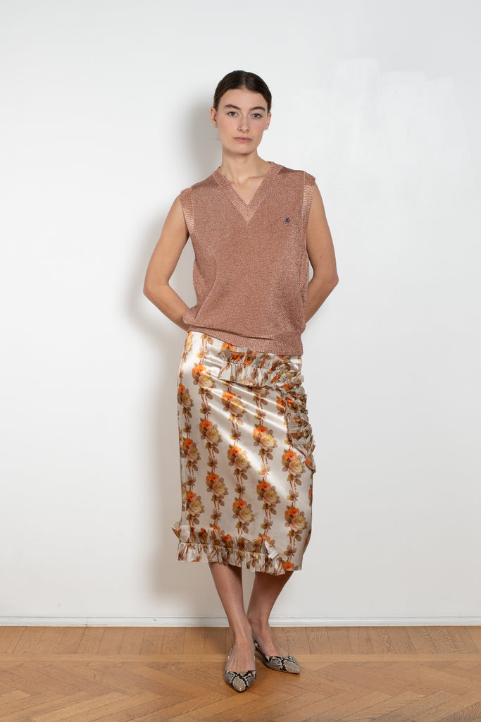 meryll rogge ruffle slip skirt