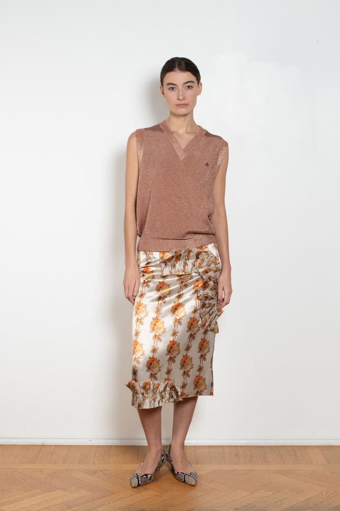 meryll rogge ruffle slip skirt