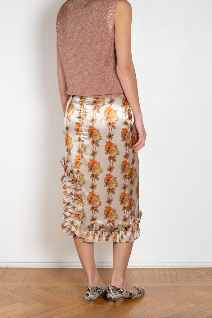 meryll rogge ruffle slip skirt