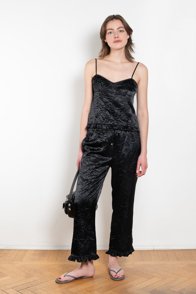 The Ruffle Slip Top by Meryll Rogge is a delicate top with a sweetheart neckline, fine straps and a ruffle hem