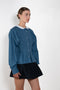 The Waisted Shirt by Meryll Rogge is a long-sleeved waisted shirt crafted in printed cotton, featuring a club collar and a fitted silhouette.