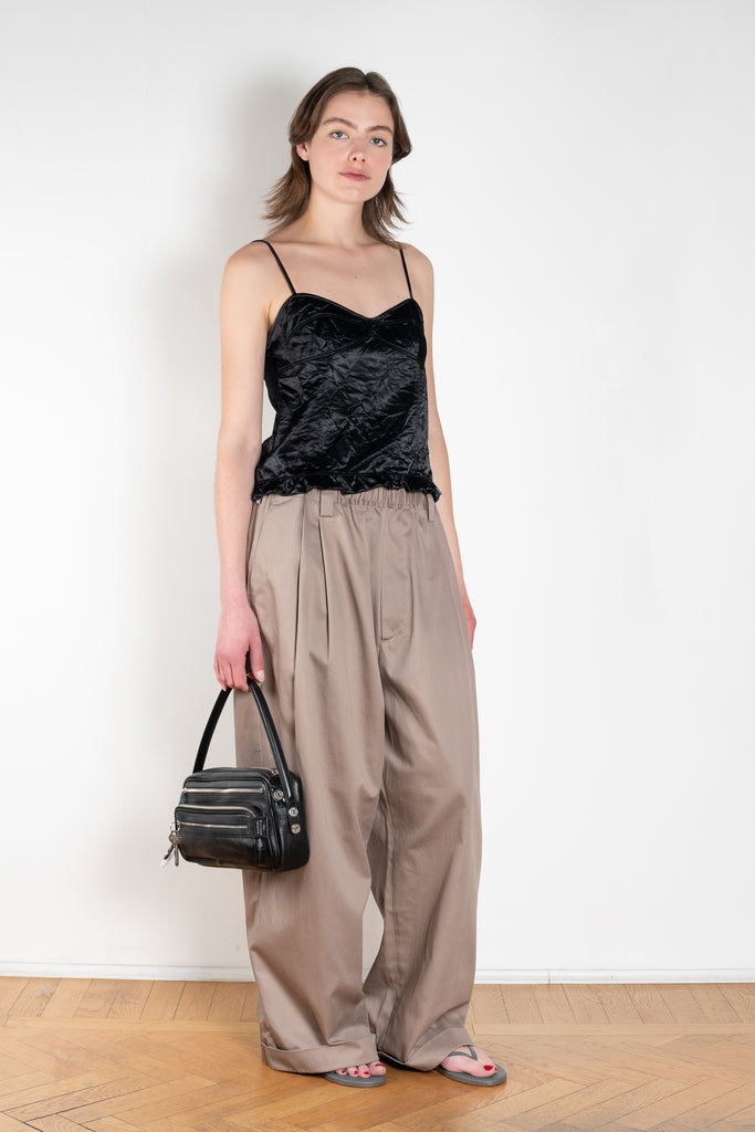 The Drawstring Chino by Meryll Rogge is a signature oversized trouser with a drawstring closure