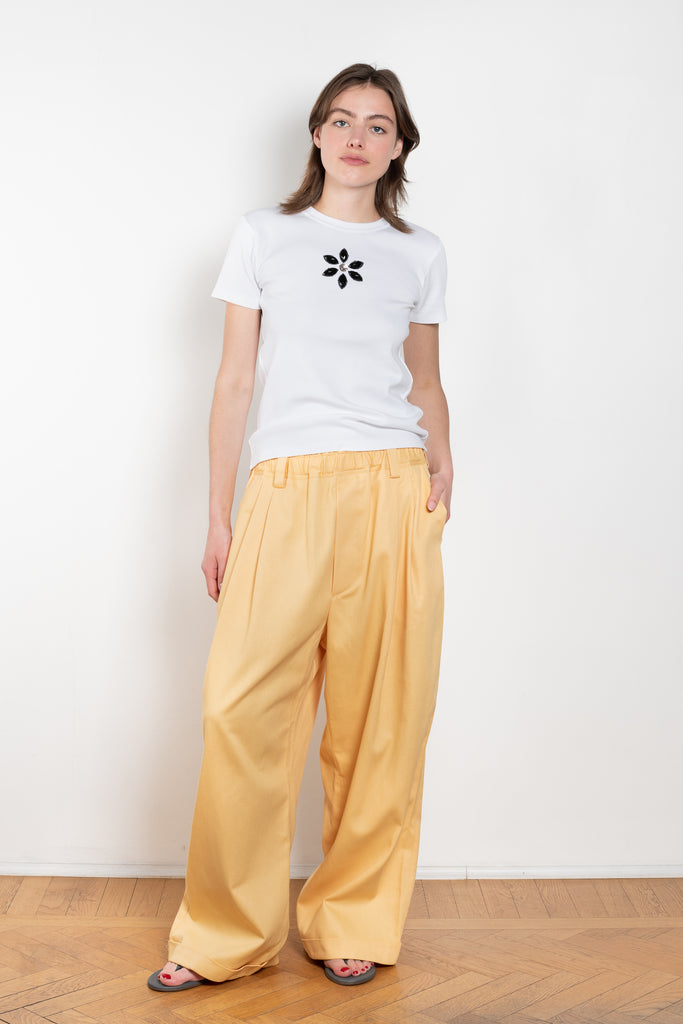 The Drawstring Chino by Meryll Rogge is a signature oversized trouser with a drawstring closure