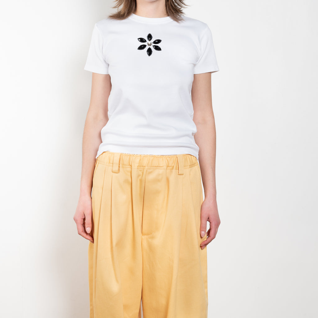 The Drawstring Chino by Meryll Rogge is a signature oversized trouser with a drawstring closure