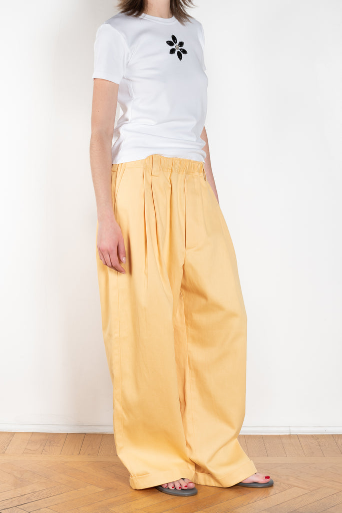 The Drawstring Chino by Meryll Rogge is a signature oversized trouser with a drawstring closure