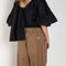 The Workwear Chino by Meryll Rogge is a signature oversized trouser with a drawstring closure