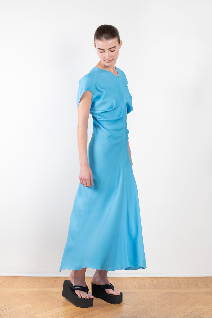 The Long Draped Dress by Meryll Rogge is a long dress with a sensual draping at the waist