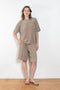 The Lol Mini Short Sleeve Top by Monique Van Heist is a short sleeved silk top with a round collar