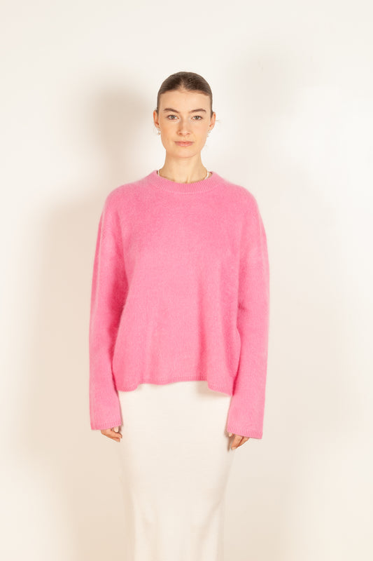 natalia sweater lisa yang brushed cashmere rosa