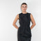 The Go Lightly Dress by Nackiye is a sleeveless ankle dress with exposed back and raw edging throughout