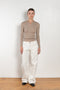 The Insider Knit Top by Nackiye is a classic button down knit top. The insider is close fitting in a soft, lightweight wool & silk, has a rounded v neckline