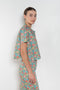 The Kennedy Top by Nackiye is 60s inspired style slip on top with a relaxed open collar, feminine floral print and A-line silhouette