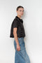 The Kennedy Top by Nackiye is 60s inspired slip on top with a relaxed open collar, wrinkled effect and A-line silhouette.