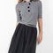 The Summer Wine Skirt by Nackiye is a gathered A-line circle skirt with cream waist frill edging and detached elastic inner waist