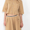 The Summer Wine Skirt by Nackiye is a gathered A-line circle skirt with cream waist frill edging and detached elastic inner waist.
