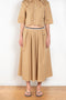 The Summer Wine Skirt by Nackiye is a gathered A-line circle skirt with cream waist frill edging and detached elastic inner waist.