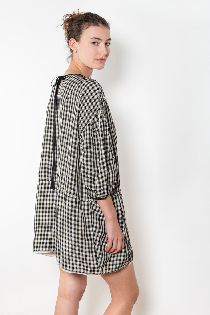 The Baby Love Dress by Nackiye is a loose balloon sleeve dress with pin-tuck details