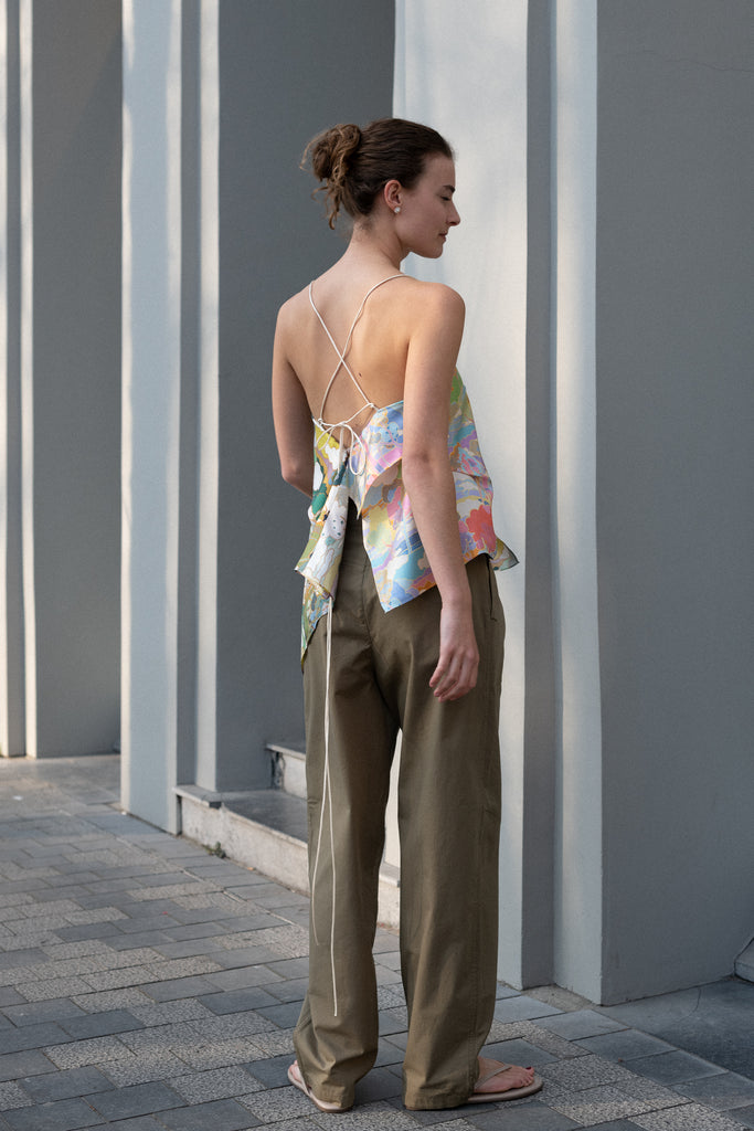 The Bread and Butter Pant by Nackiye is a cargo inspired pants with pleats