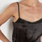The Little Black Dress by Nackiye is a delicate slip dress with a gathered waist and mesh details