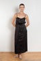 The Little Black Dress by Nackiye is a delicate slip dress with a gathered waist and mesh details