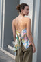 The Petit Jardin Top by Nackiye is a strappy top in foulard with adjustable straps