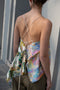 The Petit Jardin Top by Nackiye is a strappy top in foulard with adjustable straps
