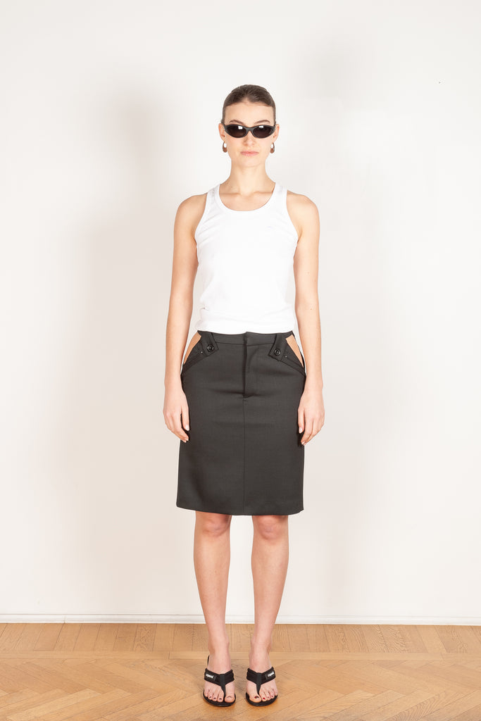 open hip skirt black coperni