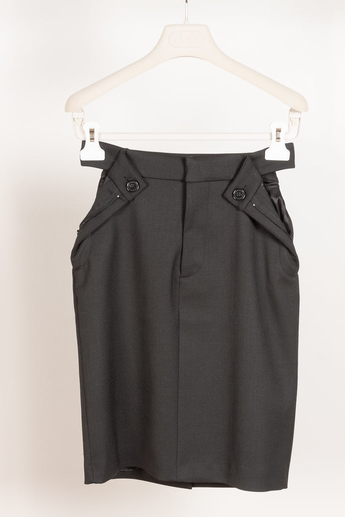 open hip skirt black coperni