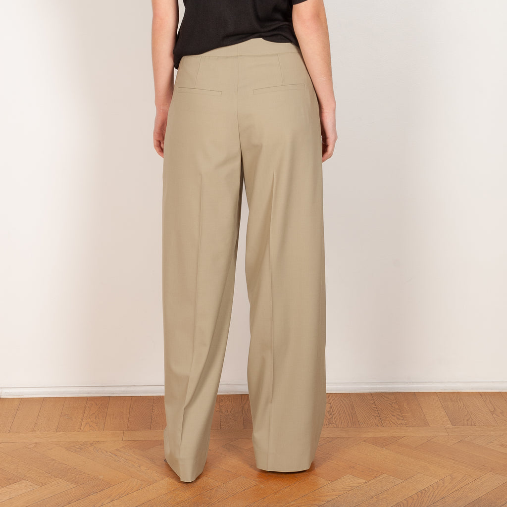 wide leg pants green matcha gauchere