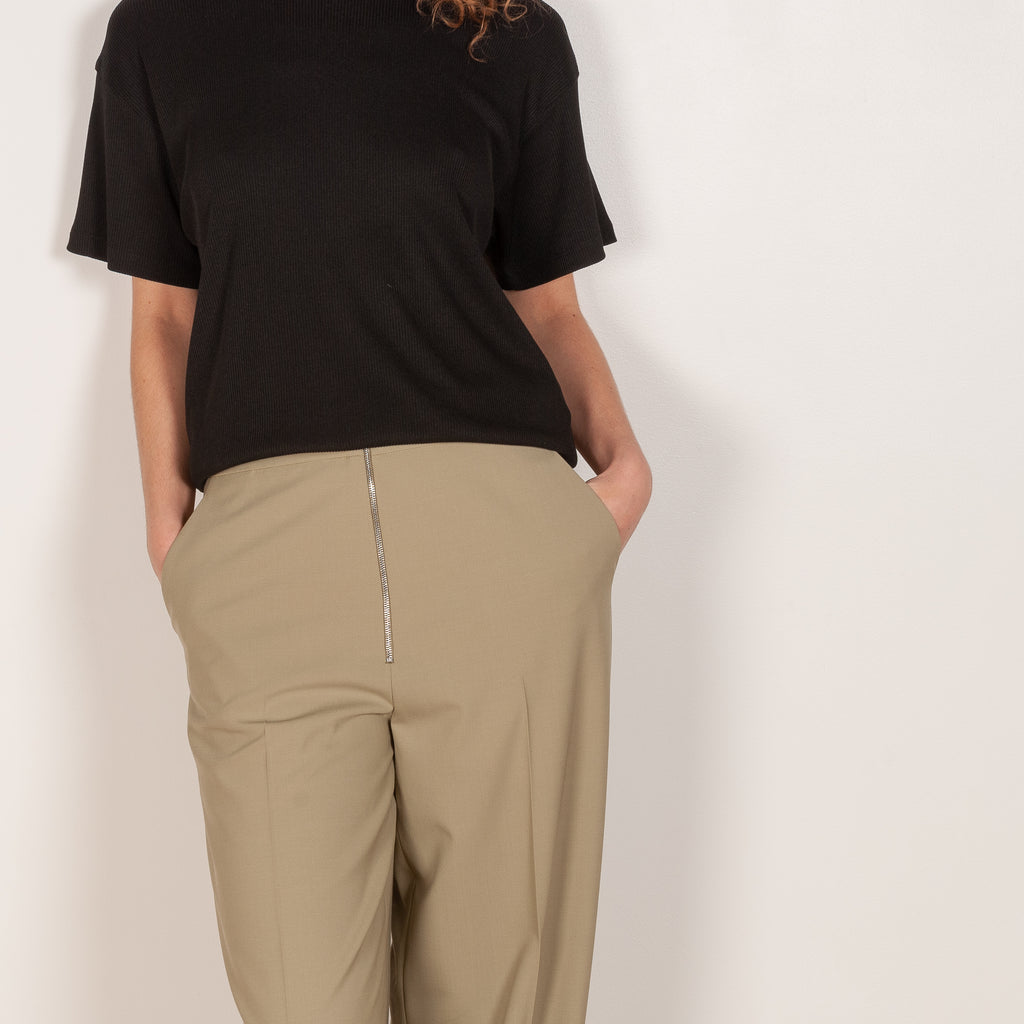 wide leg pants green matcha gauchere