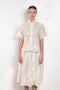 The Ada Shirtby SS Daley is a short sleeved shirt in a cotton voile with a delicate embroidered print
